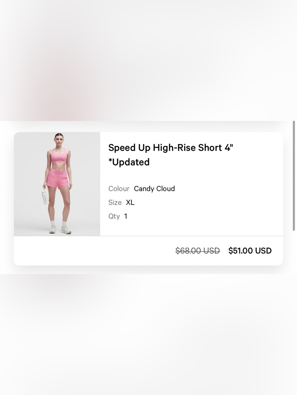 lululemon athletica Candy Cloud Pink Shorts